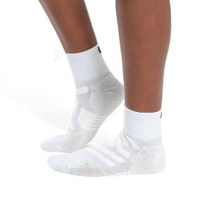 Calcetines On Cloud Performance Mid Hombre Blancas | EC_ON8913