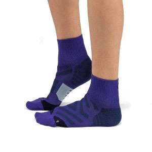 Calcetines On Cloud Performance Mid Hombre Moradas | EC_ON8945