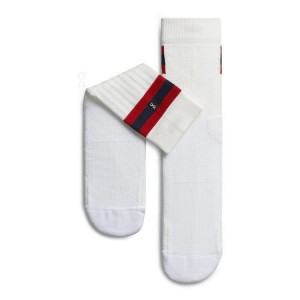 Calcetines On Cloud Tennis Hombre Blancas Rojas | EC_ON8807