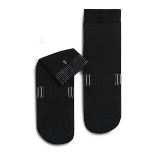 Calcetines On Cloud Ultralight Mid Hombre Negras | EC_ON8887