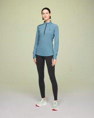Camiseta On Cloud Climate Mujer Azules | EC_ON9119
