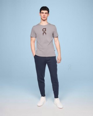 Camiseta On Cloud Estampadas-T Hombre Gris Marrones | EC_ON8500
