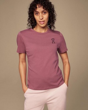 Camiseta On Cloud Estampadas-T Mujer Burdeos | EC_ON8502