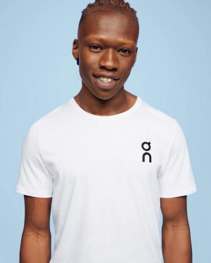 Camiseta On Cloud Estampadas Hombre Blancas | EC_ON8597