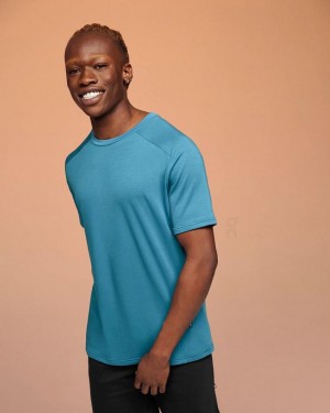 Camiseta On Cloud Focus-T Hombre Azules | EC_ON8706