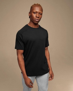 Camiseta On Cloud Focus-T Hombre Negras | EC_ON8054