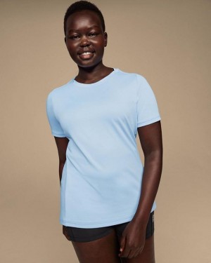 Camiseta On Cloud Focus-T Mujer Azules | EC_ON8234