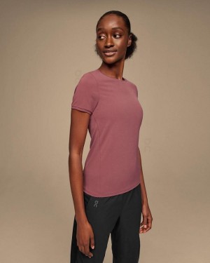 Camiseta On Cloud Movement-T Mujer Burdeos | EC_ON8729