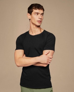 Camiseta On Cloud On-T Hombre Negras | EC_ON8858
