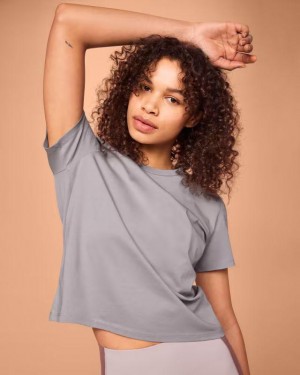 Camiseta On Cloud On-T Mujer Gris | EC_ON8292