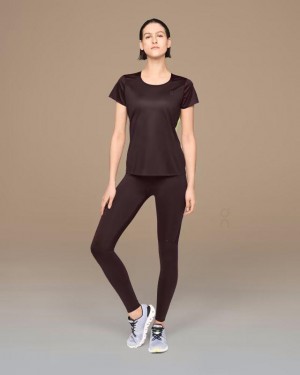 Camiseta On Cloud Performance-T Mujer Marrones | EC_ON8834