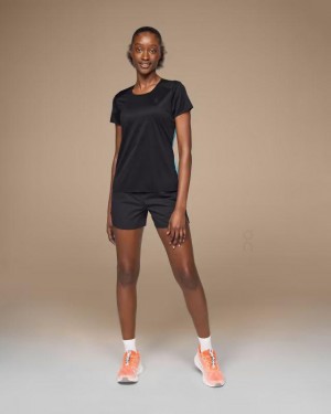 Camiseta On Cloud Performance-T Mujer Negras Azules | EC_ON8897