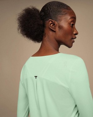 Camiseta On Cloud Performance Long-T Mujer Verde | EC_ON8690
