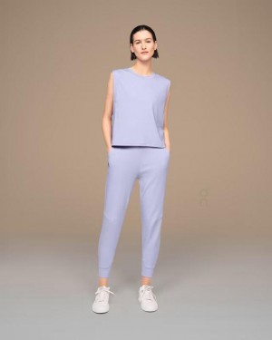 Camiseta sin Manga On Cloud Focus Crop Mujer Moradas | EC_ON8055