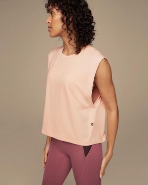 Camiseta sin Manga On Cloud Focus Crop Mujer Rosas | EC_ON9144
