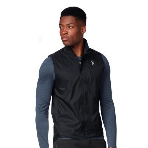 Chompas On Cloud Weather Vest Hombre Negras | EC_ON8097