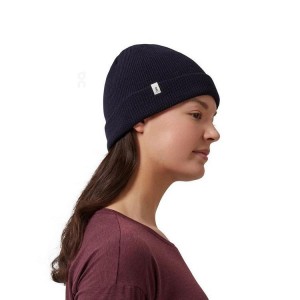 Gorro On Cloud Merino Mujer Azul Marino | EC_ON8142