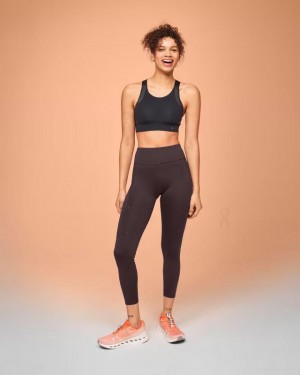 Mallas Running On Cloud Performance 7/8 Mujer Marrones | EC_ON8269