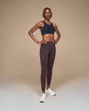 Mallas Running On Cloud Performance Mujer Marrones | EC_ON8674