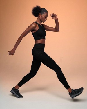 Mallas Running On Cloud Performance Mujer Negras | EC_ON8347