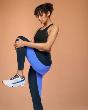 Mallas Running On Cloud Performance Mujer Azul Marino | EC_ON9035