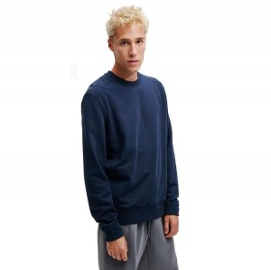 Sudadera On Cloud Crew Neck Hombre Azul Marino | EC_ON8590