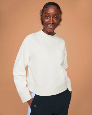 Sudadera On Cloud Crew Neck Mujer Blancas | EC_ON9052