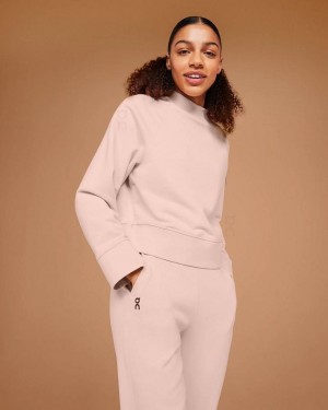 Sudadera On Cloud Crew Neck Mujer Rosas | EC_ON8113