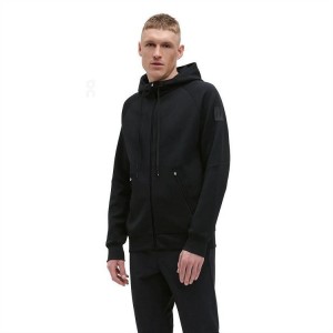 Sudadera On Cloud Zipped Hombre Negras | EC_ON8650