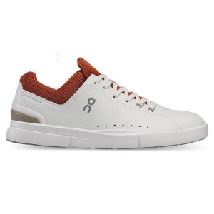 Zapatillas On Cloud THE ROGER Advantage Hombre Blancas Naranjas | EC_ON8754