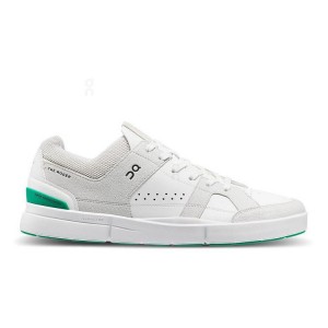 Zapatillas On Cloud THE ROGER Clubhouse Hombre Blancas Verde | EC_ON1177