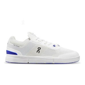 Zapatillas On Cloud THE ROGER Spin Hombre Blancas Azul Real | EC_ON8589