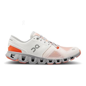 Zapatillas Running On Cloud Cloud X 3 Mujer Blancas Rosas | EC_ON8769