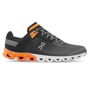 Zapatillas Running On Cloud Cloudflow Hombre Negras Naranjas | EC_ON8002