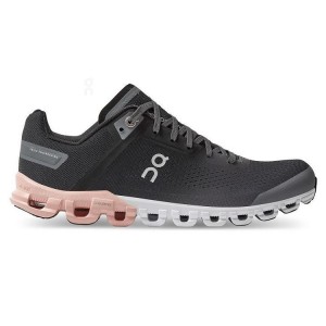 Zapatillas Running On Cloud Cloudflow Mujer Negras Rosas | EC_ON8315