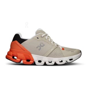 Zapatillas Running On Cloud Cloudflyer 4 Mujer Beige Naranjas | EC_ON8089