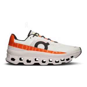 Zapatillas Running On Cloud Cloudmonster Hombre Beige Naranjas | EC_ON9131