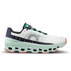 Zapatillas Running On Cloud Cloudmonster Hombre Blancas Turquesa | EC_ON9076