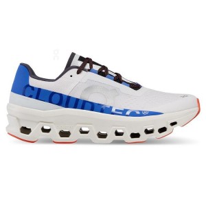 Zapatillas Running On Cloud Cloudmonster Hombre Blancas Azules | EC_ON8484