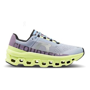 Zapatillas Running On Cloud Cloudmonster Mujer Amarillo Azules | EC_ON8981