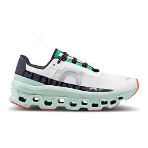Zapatillas Running On Cloud Cloudmonster Mujer Turquesa Blancas | EC_ON8909
