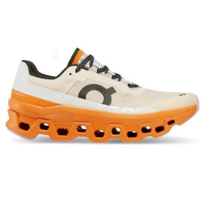Zapatillas Running On Cloud Cloudmonster Mujer Beige Naranjas | EC_ON8361