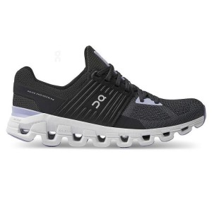 Zapatillas Running On Cloud Cloudswift Mujer Negras Moradas | EC_ON8153