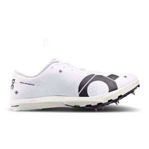 Zapatillas de Clavos Atletismo On Cloud Cloudspike 10000m Hombre Blancas | EC_ON8188